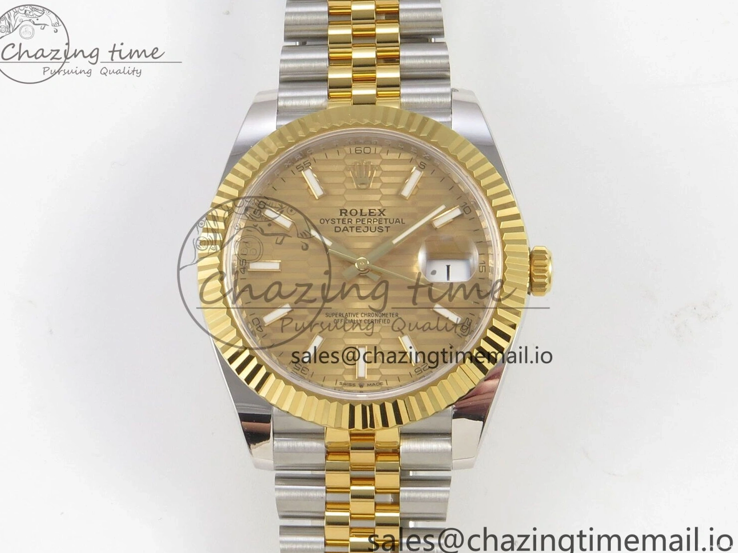 0226 TravelReady DateJust 41 126333 SS YG ARF 1:1 Best Edition YG Texture Stick Dial on Jubilee Bracelet SH3235 (Weighted) 217